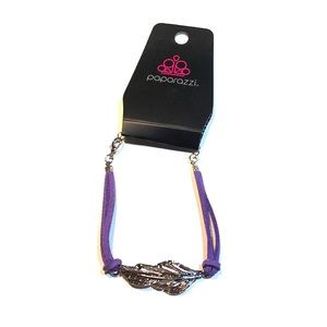 Paparazzi Purple Suede Leaf Bracelet